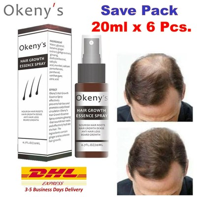 6x Okeny'S Hair Growth Ginger Essence Spray Nourish Hair Roots Anti Hair Loss 