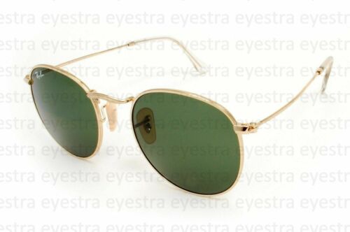 Ray-Ban Round Metal Classic Sunglasses RB3447 001 50 Gold Frame Green G-15 Lens - Picture 3 of 9