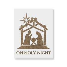 Family Nativity Stencil - Durable  Reusable Mylar Stencils