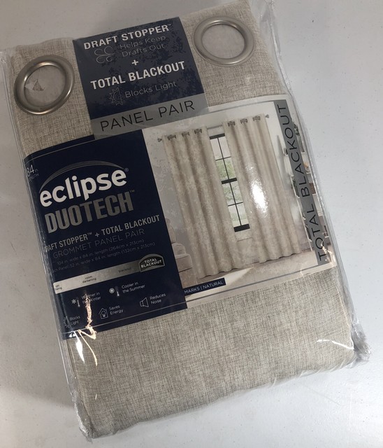 Eclipse DUOTECH Total Blackout 104x84 Inch Marks Ivory Panels for sale