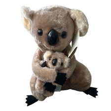 Vintage 1978 Dakin KOALA BEAR 10" Plush Stuffed Animal Toy Mama  Baby 31-2667