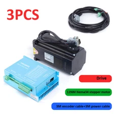 3Axis 12Nm STEPPERONLINE Closed Loop Stepper Motor Nema 34 HBS86H Servo Driver
