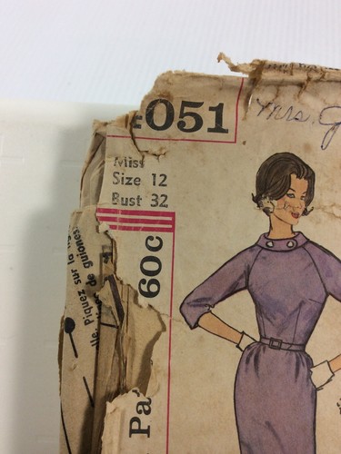 Vestido de una pieza para mujer Simplicity 4051 vintage con patrón de costura talla 12 de la década de 1950 - Imagen 2 de 6