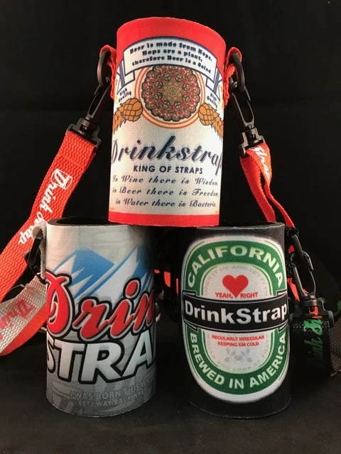 Koozie Holder Necklace Drinkstrap Beer Soda Can Bottle Cooler New Brew Pack