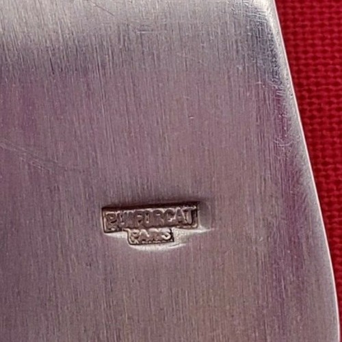 Servidor de pastel de placa de plata francesa de colección de Puiforcat París #6794 - Imagen 4 de 10