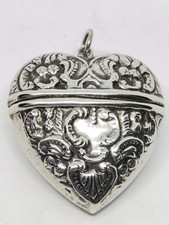 Vintage Sterling Silver Chatelaine Hinged Case/Pendant