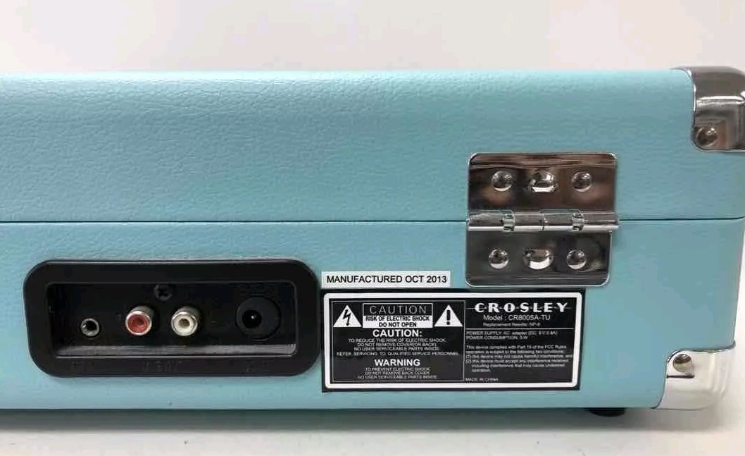 Crosley Blue Portable Turntable CR8005A-TU Cruiser Portable 3