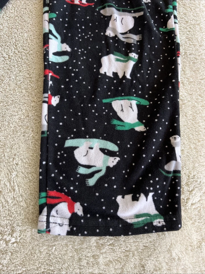 Carters Niños Negro Blanco Osos Polares Rojo Verde Bufandas Polar Pantalones 7 Foto 4 de 4