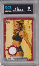 Tay Conti 2022 Upper Deck AEW Event-Worn Memorabilia Card DCS Graded 9 Red #/50