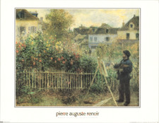 Pierre Auguste Renoir Painting in His Garden at Argenteuil 30.75x24 in