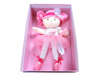 JoliJou PARIS Doudou et Compagnie Baby DOLL LES TUTUS Ballerina PINK 8.5" SOFT
