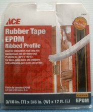 ACE Rubber Tape, EPDM, Ribbed Profile   3/16" X 3/8" X 17' (53620) FS