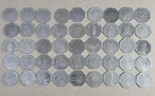 20 Pfg. Nuremberg-Further Strassenbahn Tokens 1920's Germany 45 Pc, Complete Set