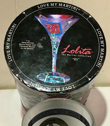 Lolita Love My Martini "21" Legal Hand Painted Decorated New Original Packaging - Picture 2 of 11