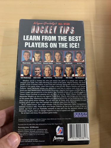 VHS Wayne Gretzky All-Star Hockey Tips Factory Sealed - Picture 4 of 10