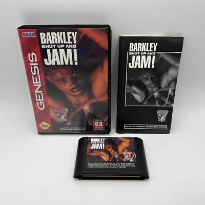 Sega Genesis Barkley Shut Up And Jam! CIB Complete Tested Working Accolade 1993