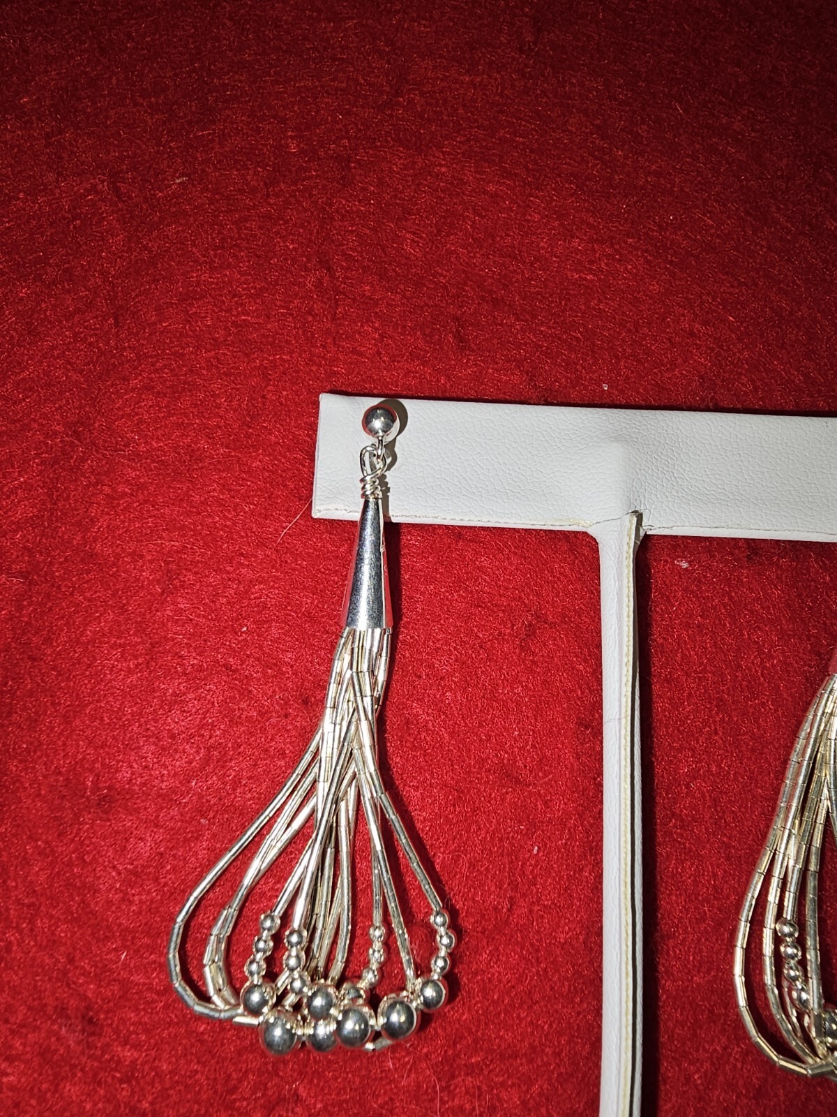 Sterling Silver 2 inch, pierced post dangle earri… - image 9