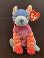 Ty Beanie Baby, Hodge-Podge The Dog, Red Front Paws, MWMT, 2002