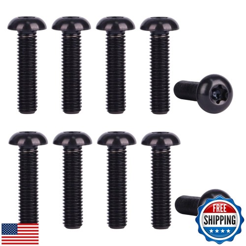 UHDFBDHF 10Pcs Titanium Water Bottle Cage Bolts Torx M5x10 12 15 20 25mm Bicy