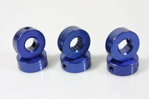 2 PIEZAS MANIVELA PUERTA VENTANA/BOBINADORA/BOBINADORA ALUMINIO BILLET AZUL 4.46" RANURADO Foto 2 de 4