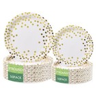 Round Disposable Paper Plates for All Occasions - 100 Pack - 50 x 9" and 50 x...