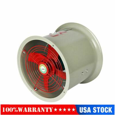 110V 12'' Explosion-proof Axial Fan Pipe Spray Booth Paint Fumes Exhaust Fan New