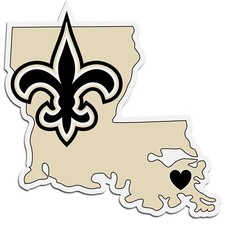 New Orleans Saints Home State Vinyl Decal NFL Football Louisiana Shape 5 inch