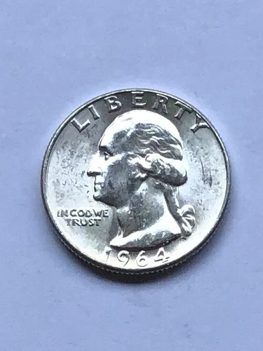 1964 Washington Quarter Silver BU Condition 25c Coin