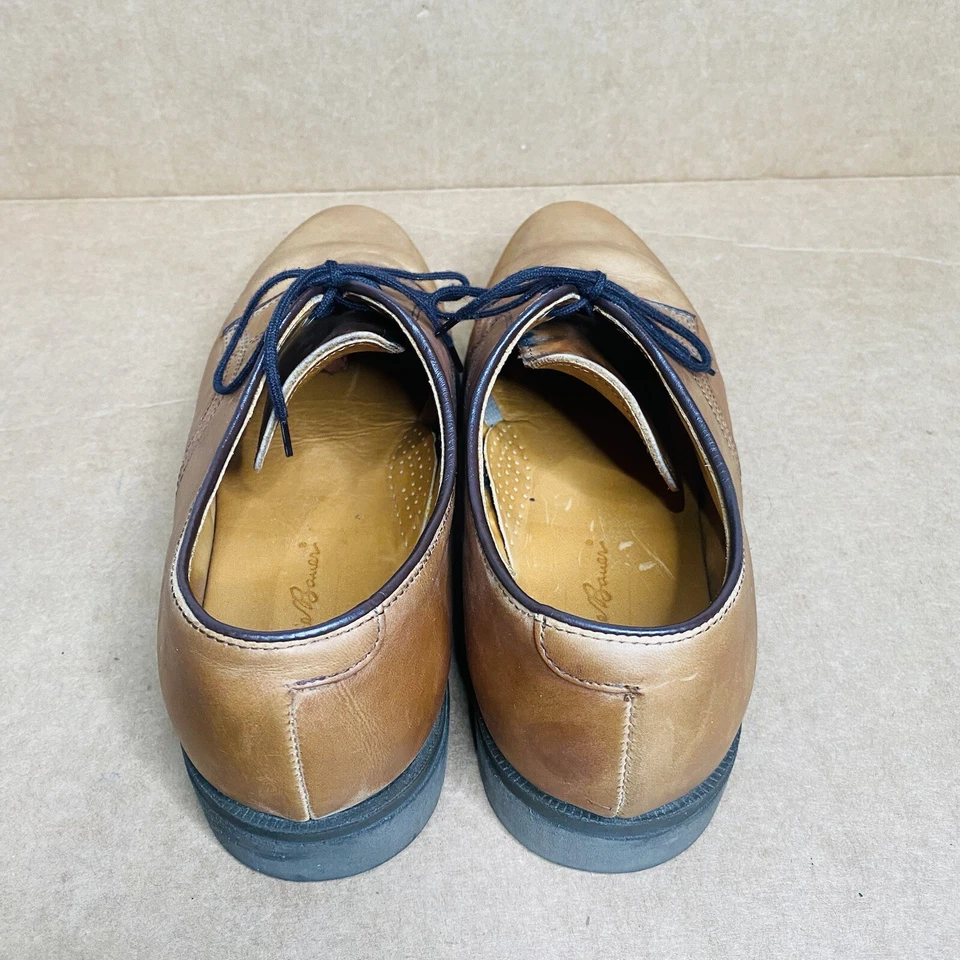 Eddie Bauer Hombres Con Cordones Oxford Talla 10.5 M CUERO Marrón De Colección EE. UU. Foto 4 de 4