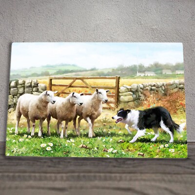 Keramik Bildfliese ''''Sheepdog'''' von MacNeil Studios Neu verpackt 30 cm x 20 cm