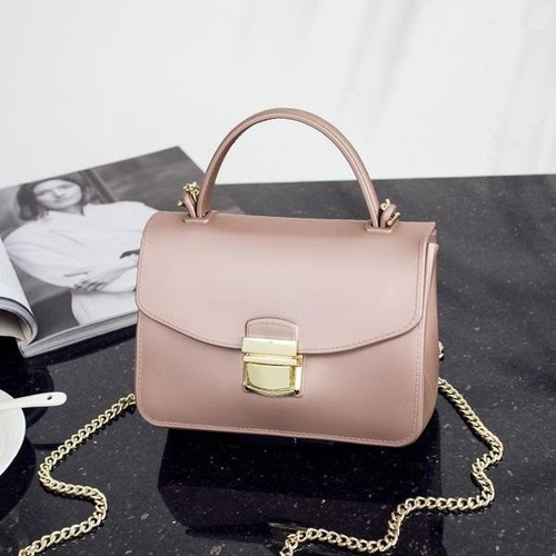 Borsa donna pochette catena con tracolla rosa cipria pelle sintetica 2159 |  eBay
