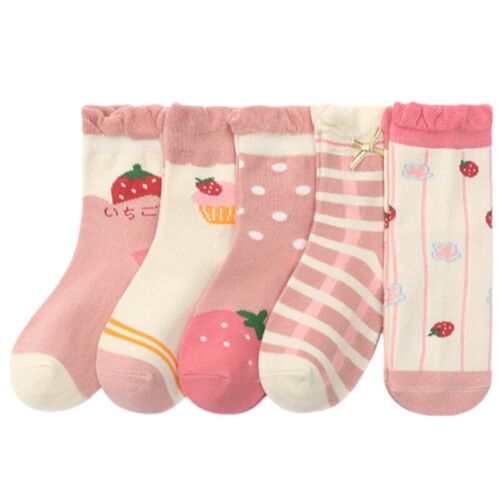 5 Pairs Children's Boys Girls Socks Cotton Ankle Socks Baby Socks 1-12 Years - Picture 14 of 20
