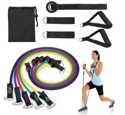 25/8 LIFE Resistance Tube Set With Handles Home Workout Equipment