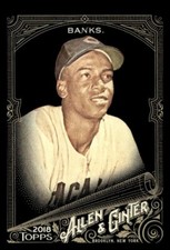 2018 TOPPS ALLEN GINTER X BASEBALL BASE CARD CHICAGO CUBS ERNIE BANKS #138
