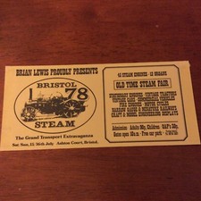 Car Sticker Bristol Steam Great Transport Extravaganza Poster July 1978 (B)