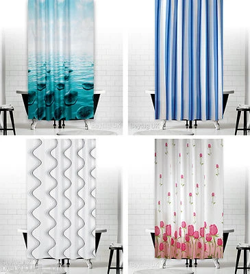 Bathroom Shower Curtains Extra Long, Wide or Narrow Different Sizes And Designs