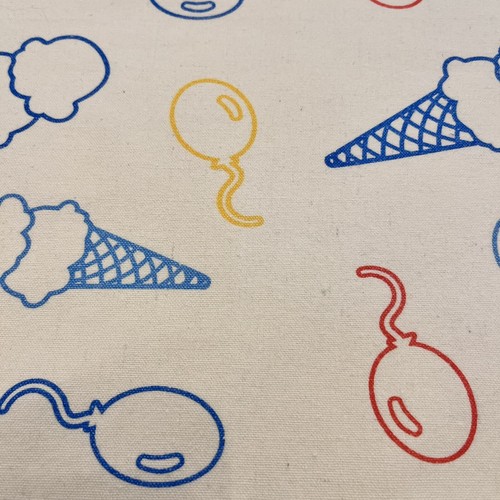 Kitchen Dish Cloth Hand Tea Towel Yellow Blue Ice Cream Cones Balloons Fringe - Picture 13 of 22