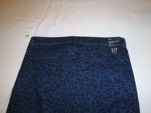 Women's Stretch Skinny Leg Legging Pants GAP size 16,14,12,10,Black & Blue Leopa - 第 32/33 張圖片