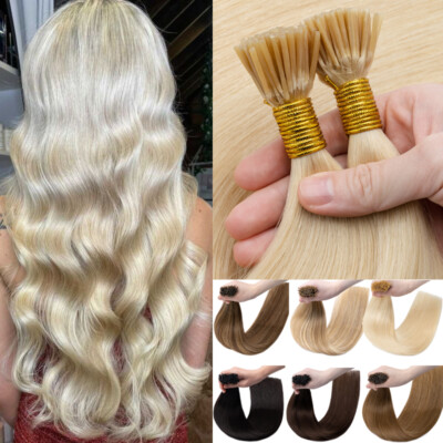 I Tip Stick Human Remy Hair Extensions Micro Keratin Ring Beads Pre Bonded 300S