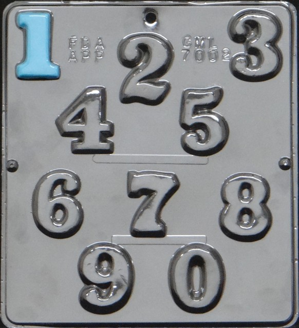 Numbers 1 3/4" Chocolate Candy Mold 7002 NEW eBay