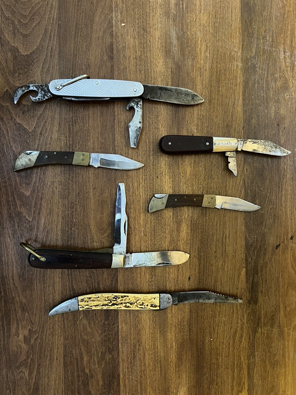 LOT OF 6 VINTAGE USED POCKET KNIVES eBay