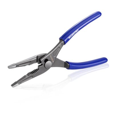 WORKPRO 8'' Long Nose Slip Joint Pliers with Comfortable Grip Handles CR-V Steel