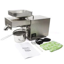 610W Automatic Nut Flax Seeds Oil Press Machine Commercial Kitchen Extractor