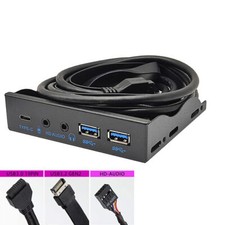 JMT 3.5in USB3.2 Gen2 Floppy Drive Front Panel 10Gbps with Audio Port USB-C Port