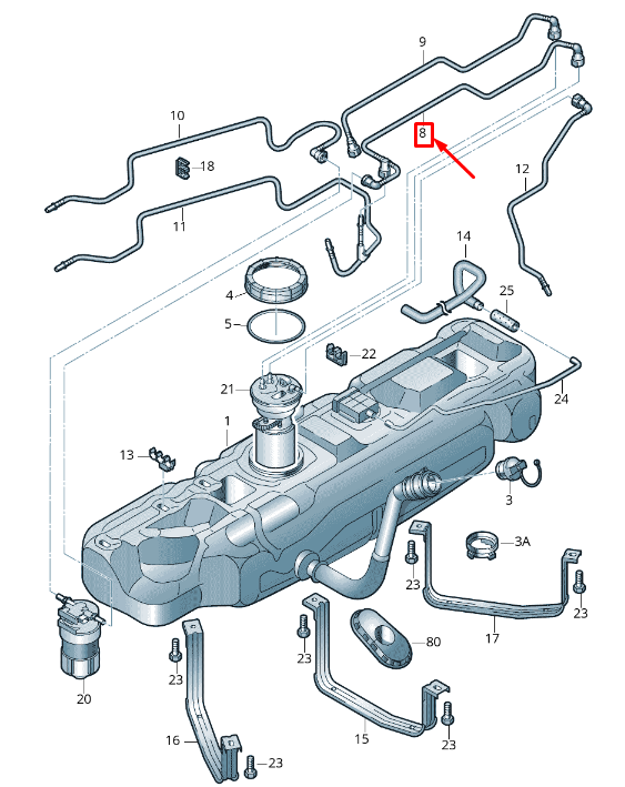 INSTALLATION DU RÉSERVOIR DE CARBURANT DU VOLKSWAGEN CRAFTER 2F MK1