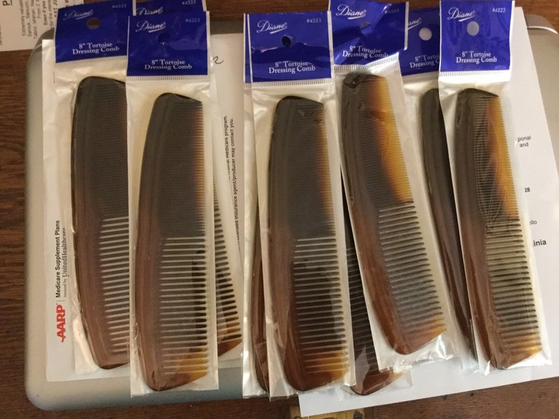Tortoise Shell Style Combs , 10” Diane Made (10combs)