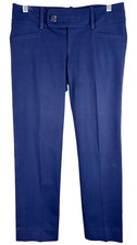 Lilly Pulitzer Size 0 Pants Solid Navy Blue Trousers Cropped Ankle Low Rise 1634