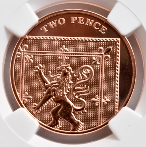 2017 Shield 2p Two Pence NGC MS69 RD DPL Great Britain Coin UK Top Pop