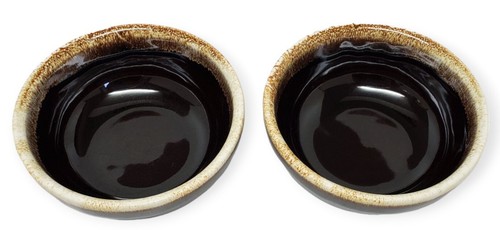 Pfaltzgraff - Gourmet Brown - Pair of Coupe Cereal Bowls - Brown Drip - C - Picture 4 of 14