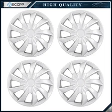 ECCPP 4Pcs 17 inch Wheel Hub Caps Silver For R17 Tires Wheel Rim Covers Snap-On